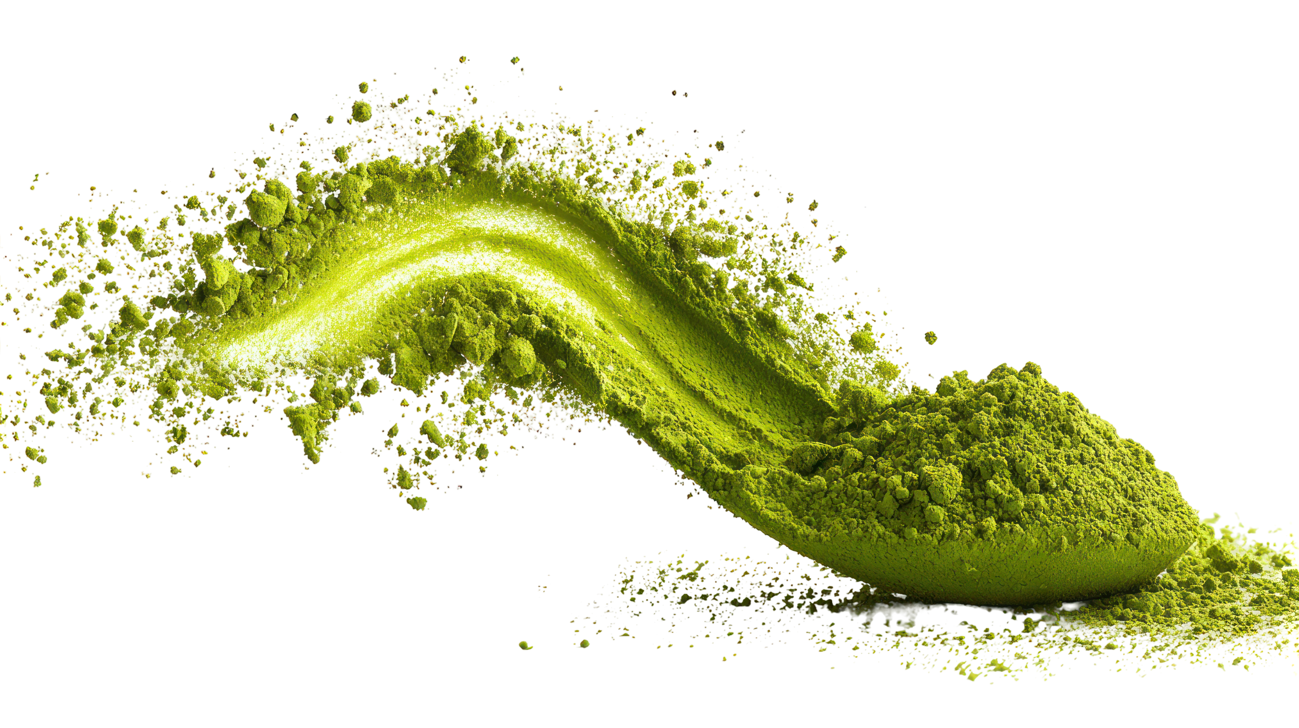 Transparent matcha powder